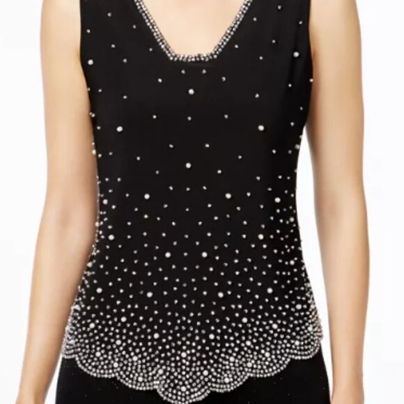 MSK Sleeveless Embellished Blouse - Picture 1 of 4